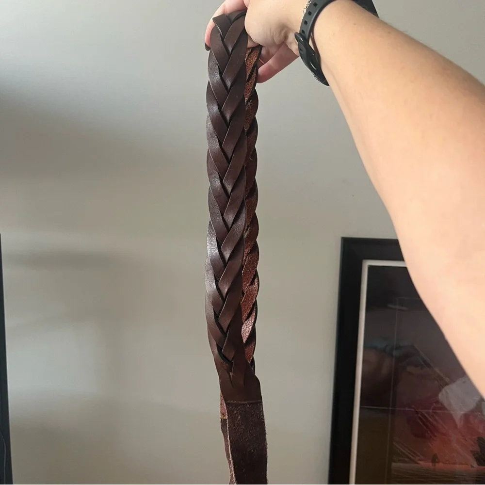 J Crew Italian braided-suede belt medium m - Picture 3 of 4